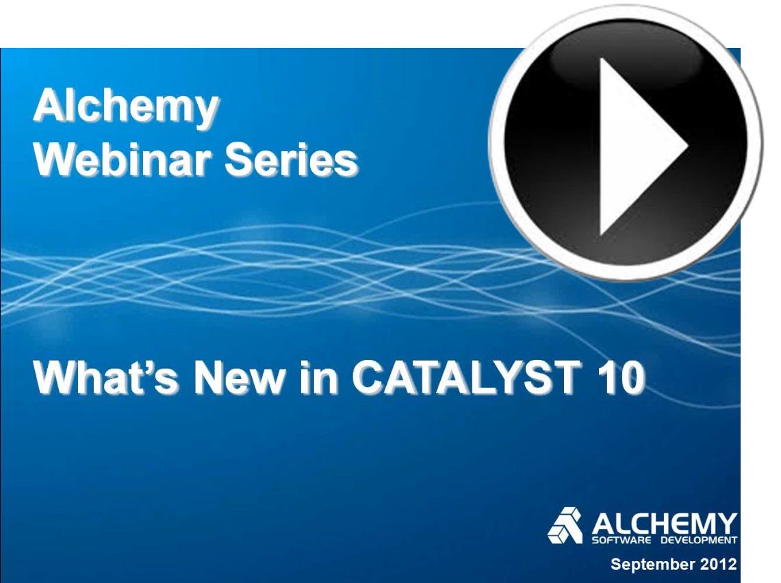 Alchemy CATALYST 10 - What's New video presentation