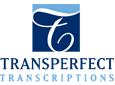 TransPerfect Transcriptions logo