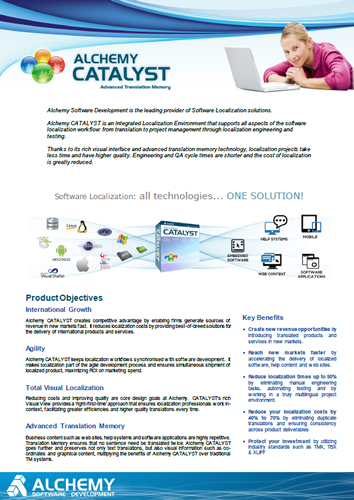 Alchemy CATALYST brochure